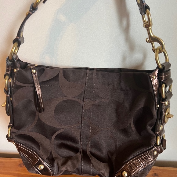 Coach “C” Black Shoulder Bag - Picture 1 of 1